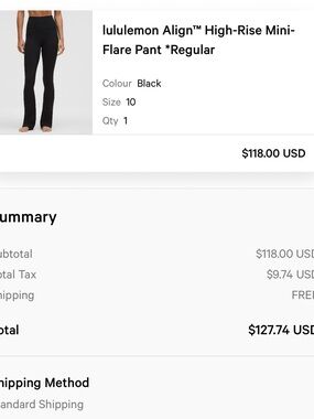 lululemon athletica Align™ High-Rise Mini-Flare Pant - Black